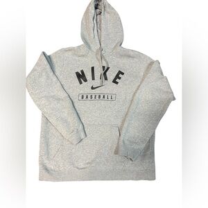 Nike Men's Light Gray Baseball Hoodie